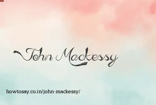John Mackessy