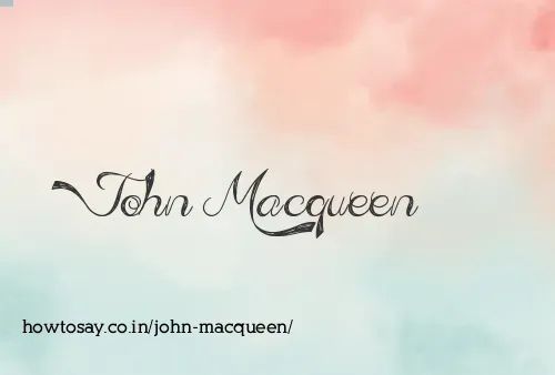 John Macqueen