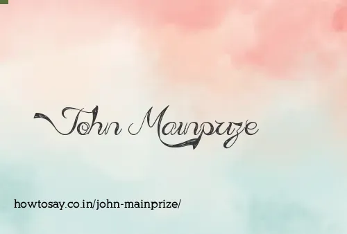 John Mainprize