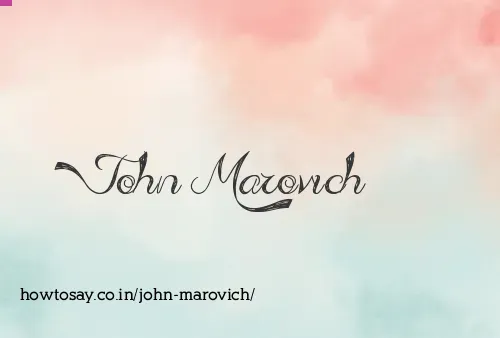 John Marovich
