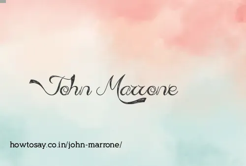 John Marrone