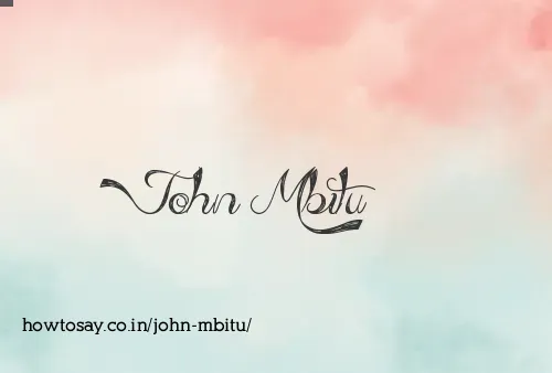 John Mbitu