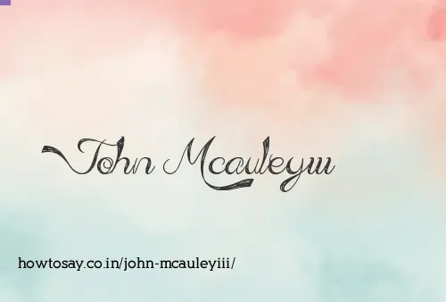 John Mcauleyiii