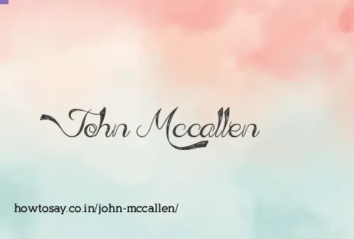 John Mccallen