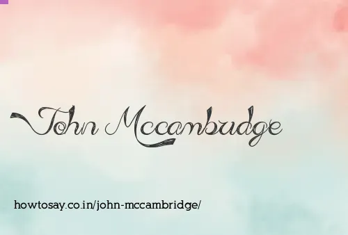 John Mccambridge