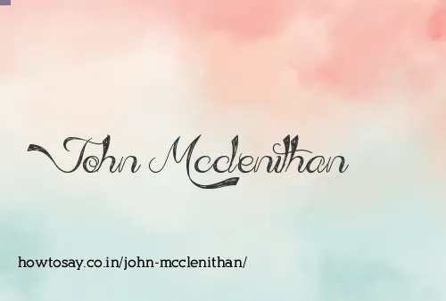 John Mcclenithan
