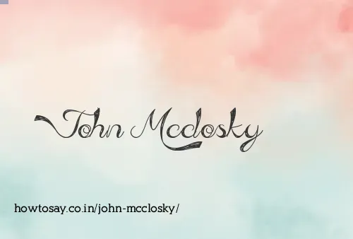 John Mcclosky
