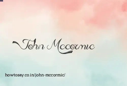 John Mccormic