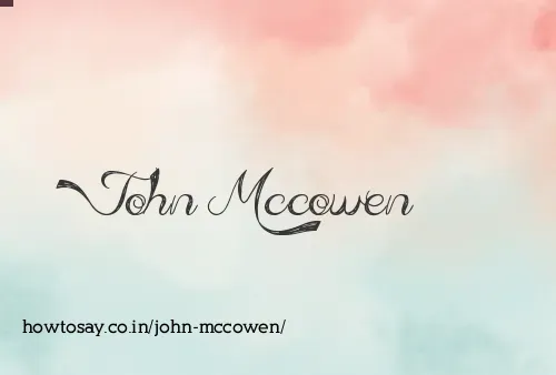 John Mccowen