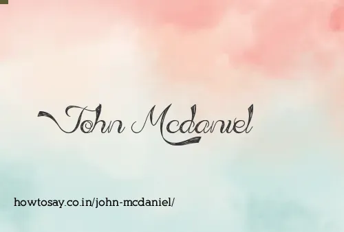 John Mcdaniel