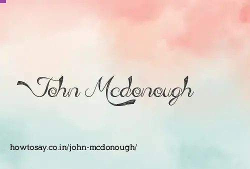 John Mcdonough