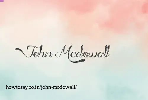 John Mcdowall