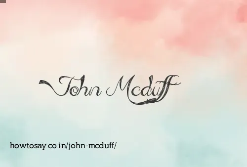 John Mcduff