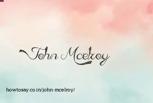 John Mcelroy