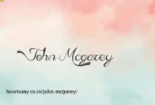 John Mcgarey