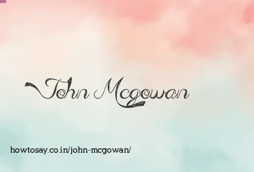 John Mcgowan