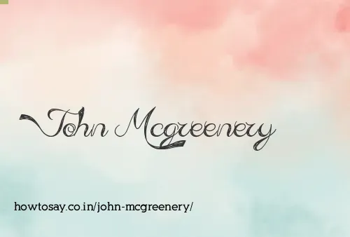 John Mcgreenery