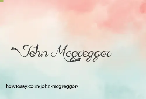 John Mcgreggor