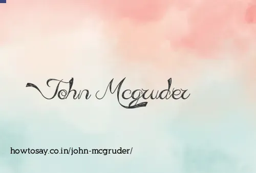 John Mcgruder