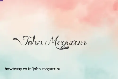 John Mcgurrin