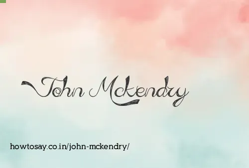 John Mckendry