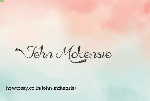 John Mckensie