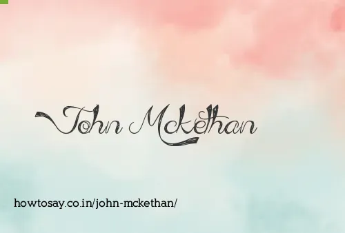 John Mckethan