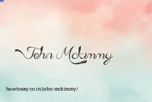 John Mckimmy