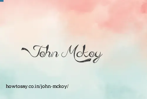 John Mckoy