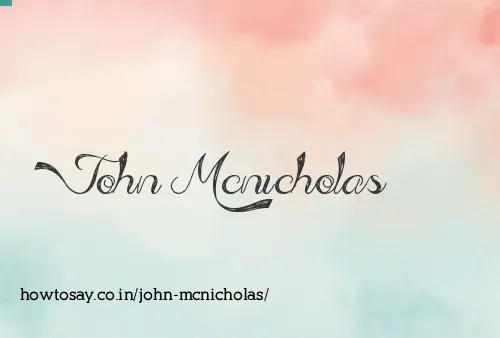 John Mcnicholas