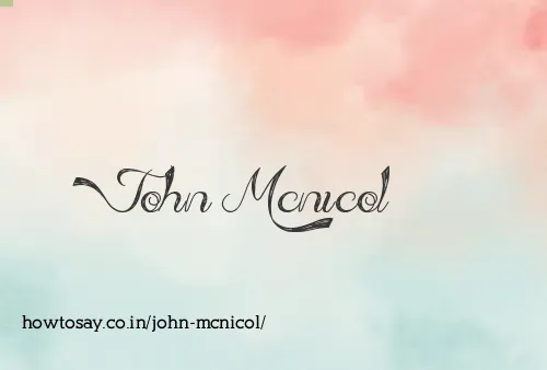 John Mcnicol