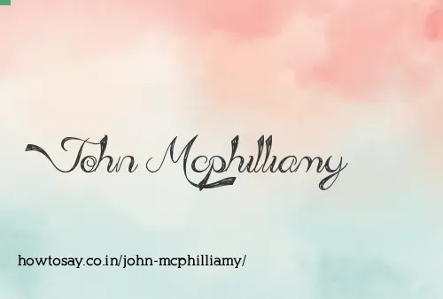 John Mcphilliamy