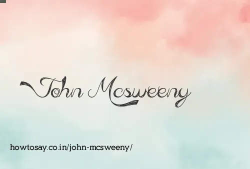 John Mcsweeny