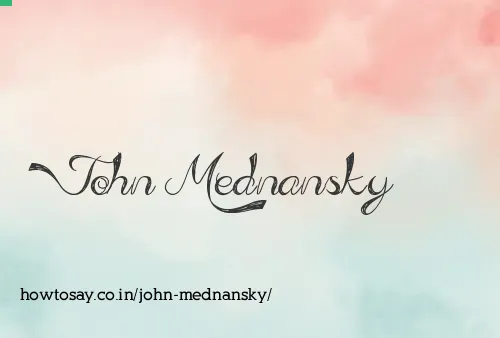 John Mednansky