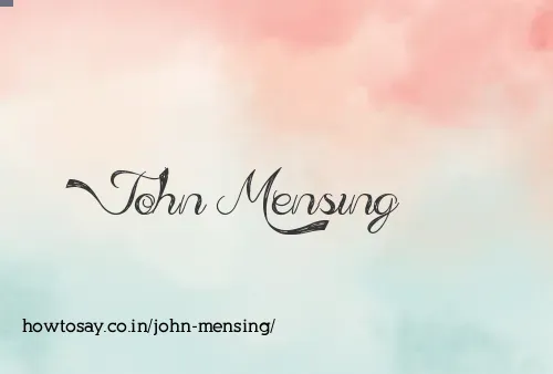 John Mensing