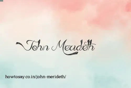 John Merideth
