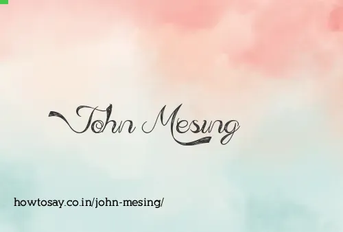 John Mesing