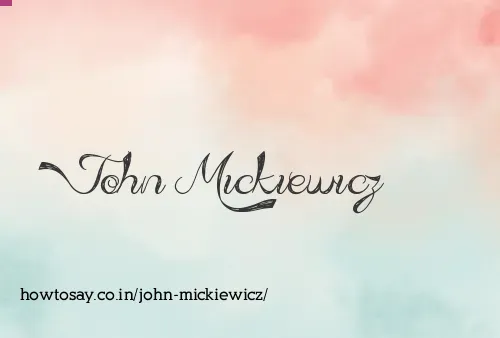 John Mickiewicz