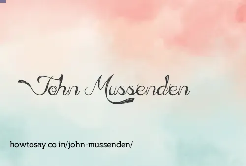 John Mussenden