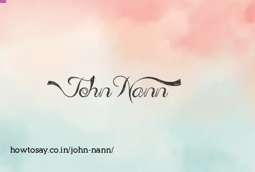 John Nann