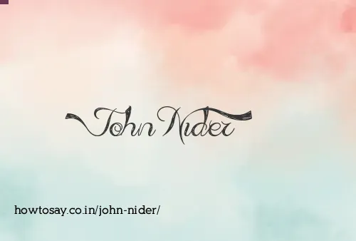 John Nider