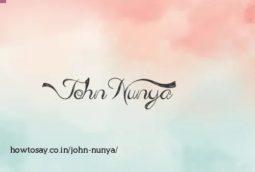 John Nunya