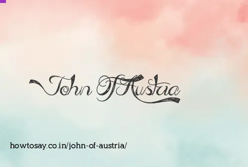 John Of Austria