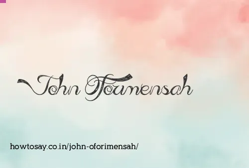 John Oforimensah