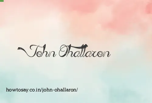 John Ohallaron
