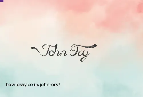 John Ory