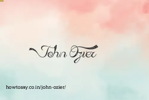 John Ozier