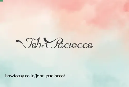 John Paciocco