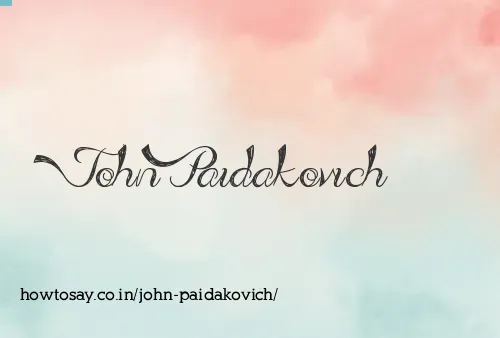 John Paidakovich