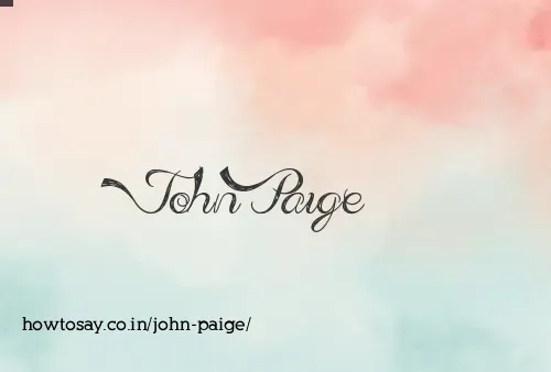 John Paige